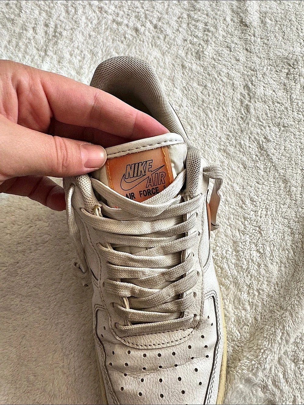 Nike Air Force 1 Sneakers White & Orange US 8.5